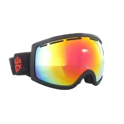 IVOL Skibrillen-schwarz Rotes Spiegelglas Skibrille