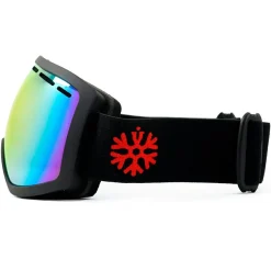 IVOL Skibrillen-schwarz Rotes Spiegelglas Skibrille
