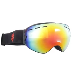 IVOL Skibrillen^schwarz Rotes Spiegelglas Skibrille