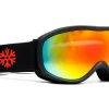 IVOL Skibrillen-schwarz Rotes Spiegelglas Kinder Skibrille