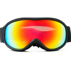 IVOL Skibrillen-schwarz Rotes Spiegelglas Kinder Skibrille