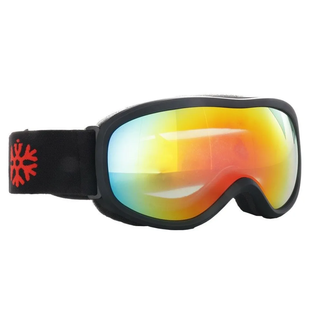 IVOL Skibrillen-schwarz Rotes Spiegelglas Kinder Skibrille