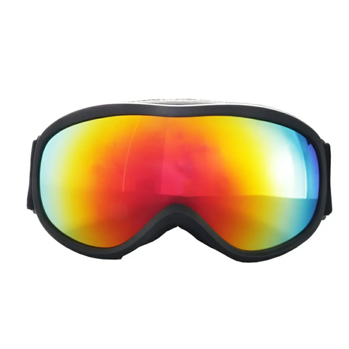 IVOL Skibrillen-schwarz Rotes Spiegelglas Kinder Skibrille