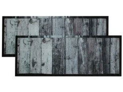 Markenlos Sauberlaufmatten^Jacks Door Hout 45 x 125 cm Fußmatte - Set von 2