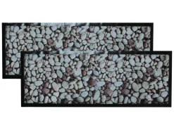 Markenlos Sauberlaufmatten^Jacks Door Kiezel 45 x 125 cm Fußmatte - Set von 2