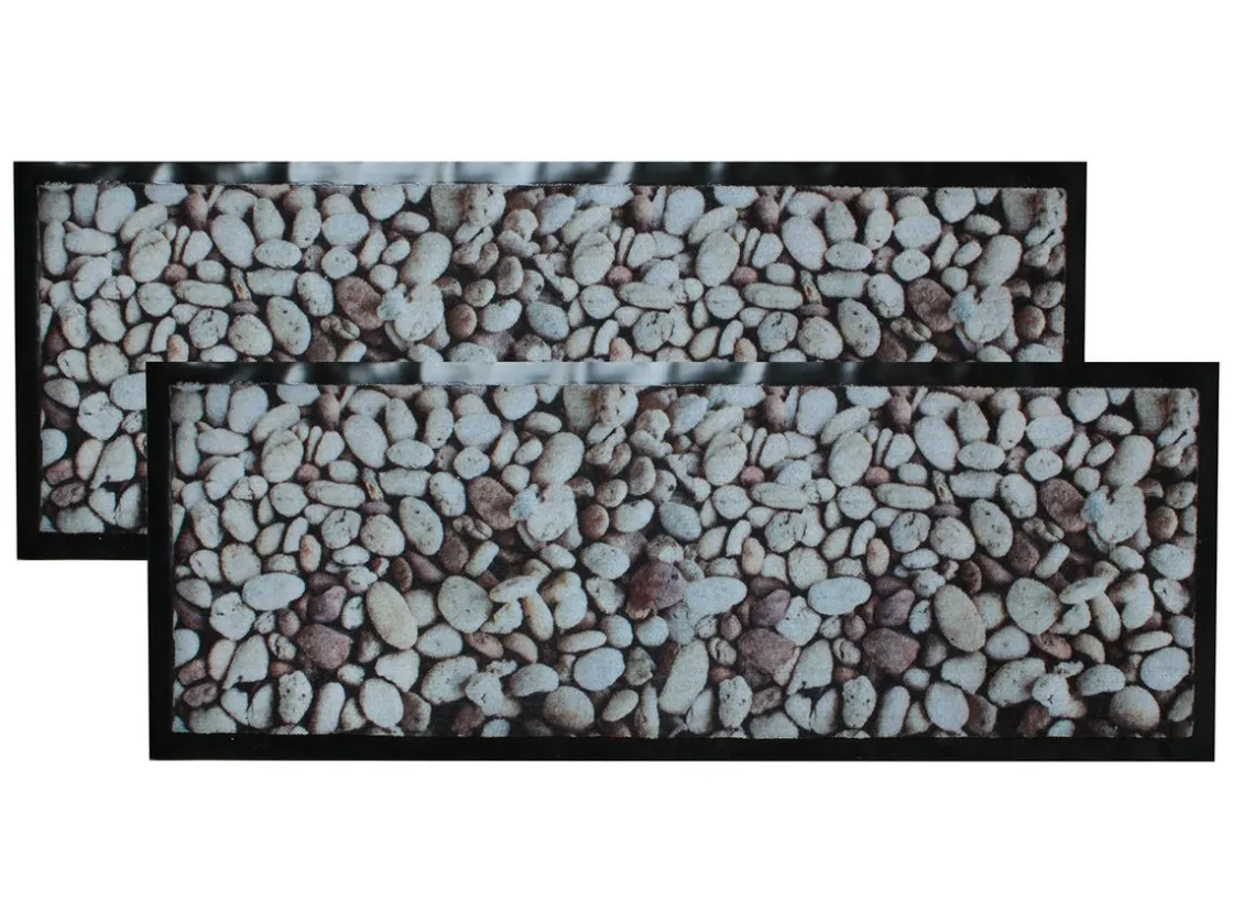 Markenlos Sauberlaufmatten^Jacks Door Kiezel 45 x 125 cm Fußmatte - Set von 2