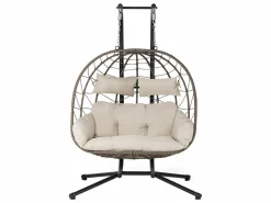 Juskys Aria Polyrattan Doppel-Hängesessel – Beige< Gartenstühle