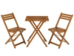 Juskys Bala 3-teiliges Faltbares Gartenset - Akazienholz< Gartenmöbel Sets