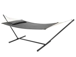 Juskys Hängematten^Cata Hängematte mit Gestell und Kissen - Anthracite