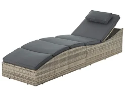 Juskys Lamia PolyrattanLiege - Lightgrey< Gartenstühle