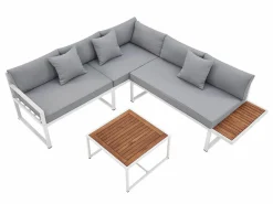 Juskys Lounge Sets-St. Tropez 4 Personen Lounge-Set - Grey