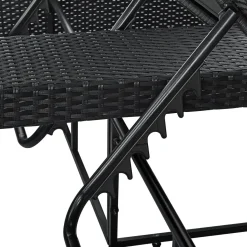 Juskys Syros Polyrattan Lounge Bed - Black< Gartenstühle
