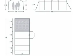 Kampa Baumwollzelte 4 Personen|4 Personen Tunnelzelte-Seacliffe 4 AIR TC Tunnelzelt
