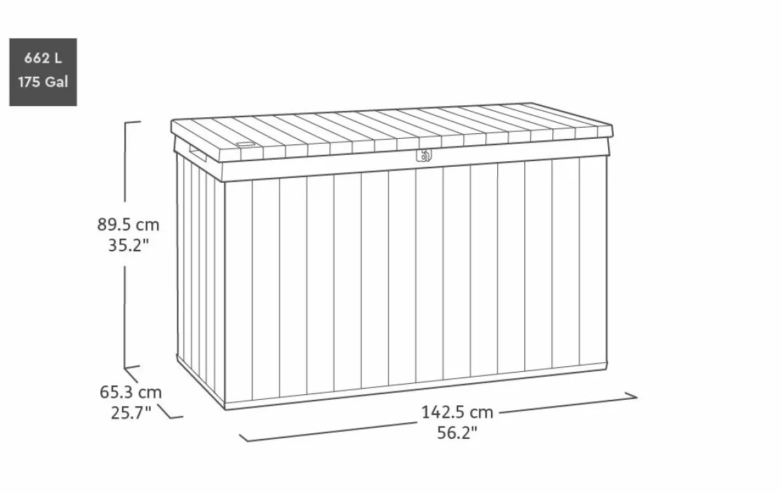 Keter Auflagenboxen^670L Darwin Aufbewahrungsbox - Grau
