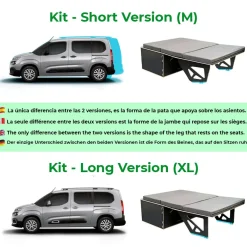 K'Foam Store K'Foam Peugeot Rifter en Partner Kurze Möbelsatz< Campingboxen