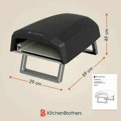 KitchenBrothers Doppelbrenner Pizzaofen - Gas< Öfen|Camping Pizzaöfen