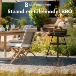 KitchenBrothers 2-in-1 Elektro-Grill - Black< Campinggrills|Campinggrills