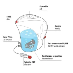 Markenlos Wasserkocher^Lampa Aqua-Heater 24 Volt Wasserkocher – 1 Liter