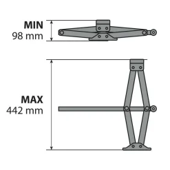 Lampa Stützen^Scherenwagenheber - 2000 kg