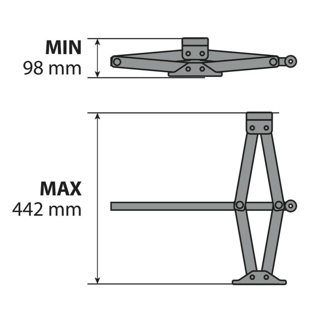 Lampa Stützen^Scherenwagenheber - 2000 kg