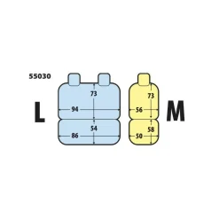 Lampa Wohnmobil Sitzbezüge^Sitzbezug-Set für Vans - Größe M - Grau