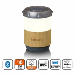 Lenco Campinglampen Aufladbar|Campinglampen Aufladbar^BTL-030BA Laterne mit Bluetooth-Lautsprecher