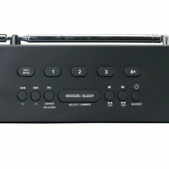 Lenco CR-640BK Stereo FM Radiowecker< Radios