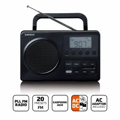 Lenco Radios^MPR-035 Kompaktes tragbares FM Radio mit LCD-Display