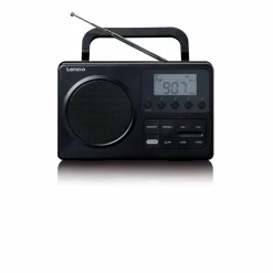 Lenco Radios^MPR-035 Kompaktes tragbares FM Radio mit LCD-Display