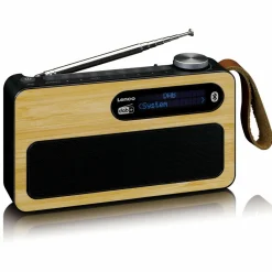 Lenco Radios^PDR-040BAMBOOBK DAB+ Radio - Bamboo,Schwarz