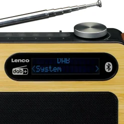 Lenco Radios^PDR-040BAMBOOBK DAB+ Radio - Bamboo,Schwarz