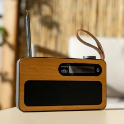 Lenco Radios^PDR-040BAMBOOBK DAB+ Radio - Bamboo,Schwarz