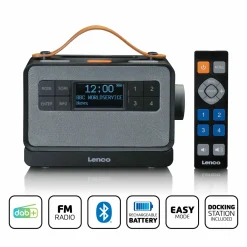 Lenco PDR-065BK UKW-/DAB+-Radio< Radios