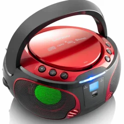 Lenco SCD-550 Tragbares FM-Radio - Red< Radios