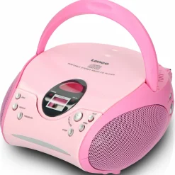 Lenco SCD-24 Tragbares FM-Radio - Pink< Radios