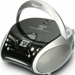 Lenco Radios-SCD-24 Tragbares FM-Radio - Black