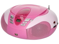 Lenco SCD-37 USB Tragbares FM-Radio - Pink< Radios