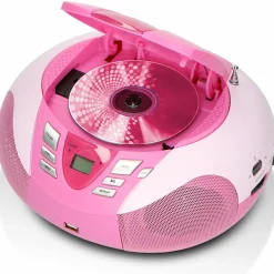 Lenco SCD-37 USB Tragbares FM-Radio - Pink< Radios