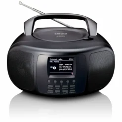 Lenco Radios^SCD-6000BK Tragbares Internetradio mit Bluetooth