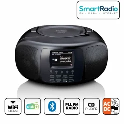 Lenco Radios^SCD-6000BK Tragbares Internetradio mit Bluetooth