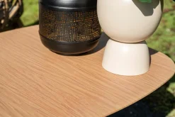 Garden Impressions Gartentische-Leon Beistelltisch 70x70 cm - carbon schwarz - light teak look
