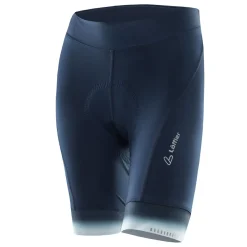 Löffler Atalante blaue Damen Radhose< Fahrradbekleidung