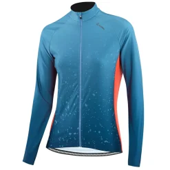 Löffler Dirt blaues Damen Langarm-Radtrikot< Fahrradbekleidung