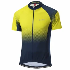Löffler Dusty Mid gelbes Herren-Radtrikot mit kurzen Ärmeln< Fahrradbekleidung