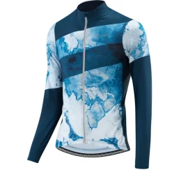 Löffler Fahrradbekleidung-Floes Blue Herren Langarm-Radtrikot