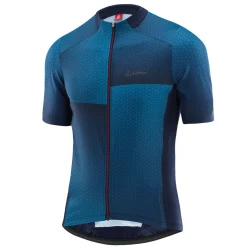 Löffler Fahrradbekleidung-Flux blaues Radtrikot mit kurzen Ärmeln