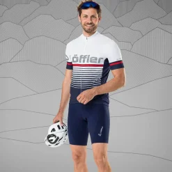 Löffler FZ Messenger 23 blaues Herren Radtrikot< Fahrradbekleidung