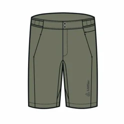 Löffler Grav-E ASSL grüne Herren-Radhose< Fahrradbekleidung