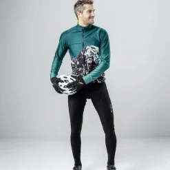 Löffler Fahrradbekleidung^Scarp blaues Herren Langarm-Radtrikot