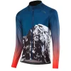Löffler Fahrradbekleidung-Scarp blaues Herren Langarm-Radtrikot